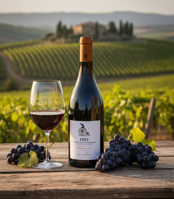 Primitivo Wein auf Tisch